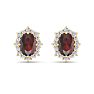 Garnet Earrings: 2 1/2 Carat Garnet and Diamond Earrings Image-2