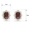 Garnet Earrings: 2 1/2 Carat Garnet and Diamond Earrings Image-5