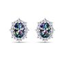 Mystic Topaz Earrings: 2 1/2 Carat Mystic Topaz and Diamond Earrings Image-2