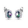Mystic Topaz Earrings: 2 1/2 Carat Mystic Topaz and Diamond Earrings Image-4