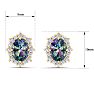 Mystic Topaz Earrings: 2 1/2 Carat Mystic Topaz and Diamond Earrings Image-5