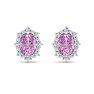 Pink Topaz Earrings: 2 1/2 Carat Pink Topaz and Diamond Earrings Image-2