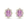 Pink Topaz Earrings: 2 1/2 Carat Pink Topaz and Diamond Earrings Image-2