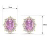 Pink Topaz Earrings: 2 1/2 Carat Pink Topaz and Diamond Earrings Image-5