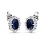 Sapphire Earrings: 2 1/2 Carat Sapphire and Diamond Earrings Image-4