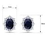 Sapphire Earrings: 2 1/2 Carat Sapphire and Diamond Earrings Image-5
