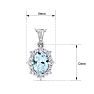 Aquamarine Necklace: 1 1/3 Carat Aquamarine and Diamond Necklace Image-5