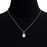 Aquamarine Necklace: 1 1/3 Carat Aquamarine and Diamond Necklace Image-6