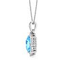 Blue Topaz Necklace: 1 3/4 Carat Blue Topaz and Diamond Necklace Image-3