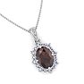 Garnet Necklace: 1 3/4 Carat Garnet and Diamond Necklace Image-4