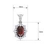 Garnet Necklace: 1 3/4 Carat Garnet and Diamond Necklace Image-5