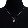 Garnet Necklace: 1 3/4 Carat Garnet and Diamond Necklace Image-6
