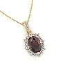 Garnet Necklace: 1 3/4 Carat Garnet and Diamond Necklace Image-4