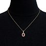 Garnet Necklace: 1 3/4 Carat Garnet and Diamond Necklace Image-6