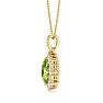 Peridot Necklace: 1 3/4 Carat Peridot and Diamond Necklace Image-3