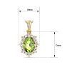 Peridot Necklace: 1 3/4 Carat Peridot and Diamond Necklace Image-5