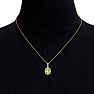 Peridot Necklace: 1 3/4 Carat Peridot and Diamond Necklace Image-6