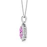 Pink Topaz Necklace: 1 3/4 Carat Pink Topaz and Diamond Necklace Image-3