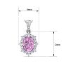 Pink Topaz Necklace: 1 3/4 Carat Pink Topaz and Diamond Necklace Image-5