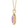 Pink Topaz Necklace: 1 3/4 Carat Pink Topaz and Diamond Necklace Image-3