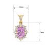 Pink Topaz Necklace: 1 3/4 Carat Pink Topaz and Diamond Necklace Image-5