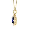 Sapphire Necklace: 1 3/4 Carat Sapphire and Diamond Necklace Image-3