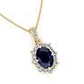 Sapphire Necklace: 1 3/4 Carat Sapphire and Diamond Necklace Image-4
