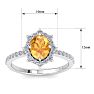 Citrine Ring: 1 1/2 Carat Citrine and Diamond Ring Image-5
