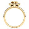 Citrine Ring: 1 1/2 Carat Citrine and Diamond Ring Image-3