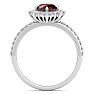 Garnet Ring: 2 Carat Garnet and Diamond Ring Image-3