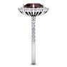 Garnet Ring: 2 Carat Garnet and Diamond Ring Image-4