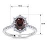 Garnet Ring: 2 Carat Garnet and Diamond Ring Image-5