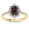 Garnet Ring: 2 Carat Garnet and Diamond Ring Image-1