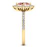 1-1/2 Carat Oval Shape Morganite and Diamond Ring In 14K Yellow Gold Image-4