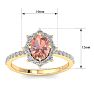 1-1/2 Carat Oval Shape Morganite and Diamond Ring In 14K Yellow Gold Image-5