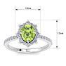 Peridot Ring: 2 Carat Peridot and Diamond Ring Image-5