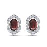 Garnet Earrings: 2 1/2 Carat Garnet and Diamond Earrings Image-2