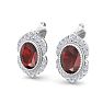 Garnet Earrings: 2 1/2 Carat Garnet and Diamond Earrings Image-3