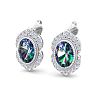 Mystic Topaz Earrings: 2 1/2 Carat Mystic Topaz and Diamond Earrings Image-3