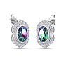 Mystic Topaz Earrings: 2 1/2 Carat Mystic Topaz and Diamond Earrings Image-4