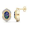 Mystic Topaz Earrings: 2 1/2 Carat Mystic Topaz and Diamond Earrings Image-1