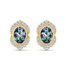 Mystic Topaz Earrings: 2 1/2 Carat Mystic Topaz and Diamond Earrings Image-2