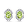 Peridot Earrings: 2 1/2 Carat Peridot and Diamond Earrings Image-2