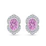 Pink Topaz Earrings: 2 1/2 Carat Pink Topaz and Diamond Earrings Image-2