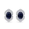 Sapphire Earrings: 2 1/2 Carat Sapphire and Diamond Earrings Image-2