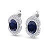 Sapphire Earrings: 2 1/2 Carat Sapphire and Diamond Earrings Image-3