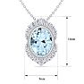 Aquamarine Necklace: 1 1/5 Carat Aquamarine and Diamond Necklace Image-5