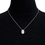 Aquamarine Necklace: 1 1/5 Carat Aquamarine and Diamond Necklace Image-6