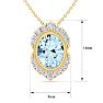 Aquamarine Necklace: 1 1/5 Carat Aquamarine and Diamond Necklace Image-5