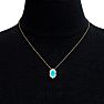 Blue Topaz Necklace: 1 3/4 Carat Blue Topaz and Diamond Necklace Image-6